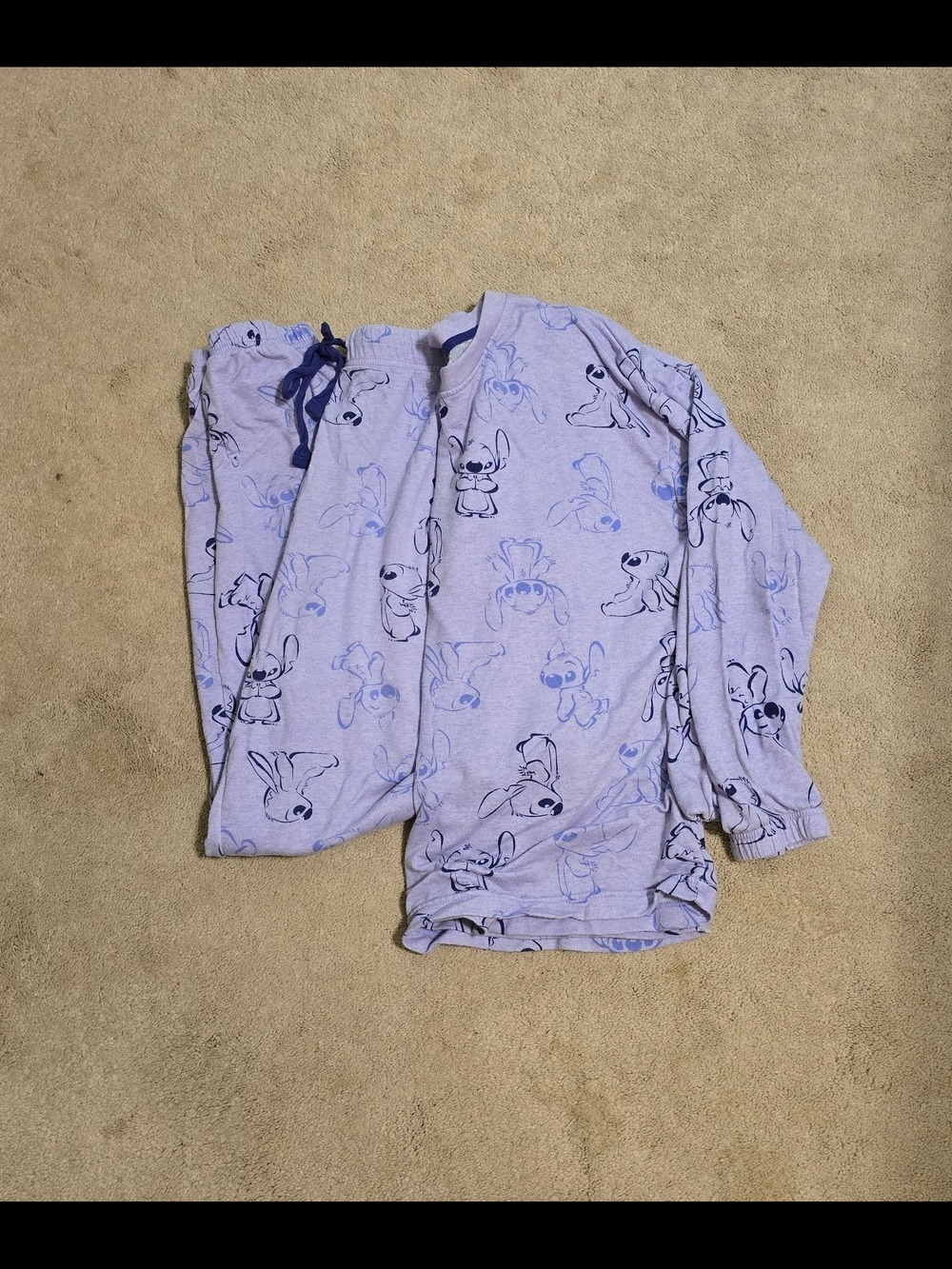 Disney Light Purple Stitch Pajama Set - Picture 3 of 7